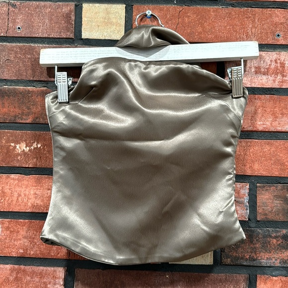 Mixedgals TUBE HALTER SILK TOP - Picture 9 of 16